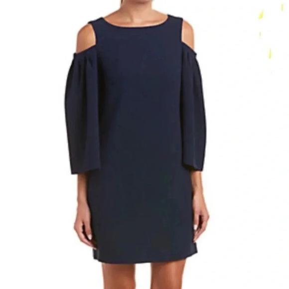 TRINA TURK KAIPO NEW SHIFT NAVY BLUE WEDDING DRESS SUMMER HOLIDAY DRESSY SIZE 0 - Picture 7 of 7